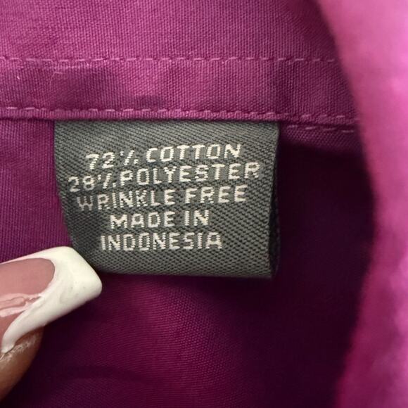 Kenneth Cole Reaction Magenta Purple Slim Fit Button-Up Dress Shirt Mens Size 17 - Picture 5 of 9